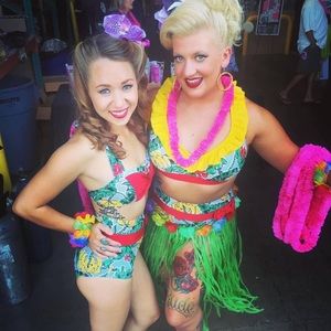 Vintage high waist bathing suit